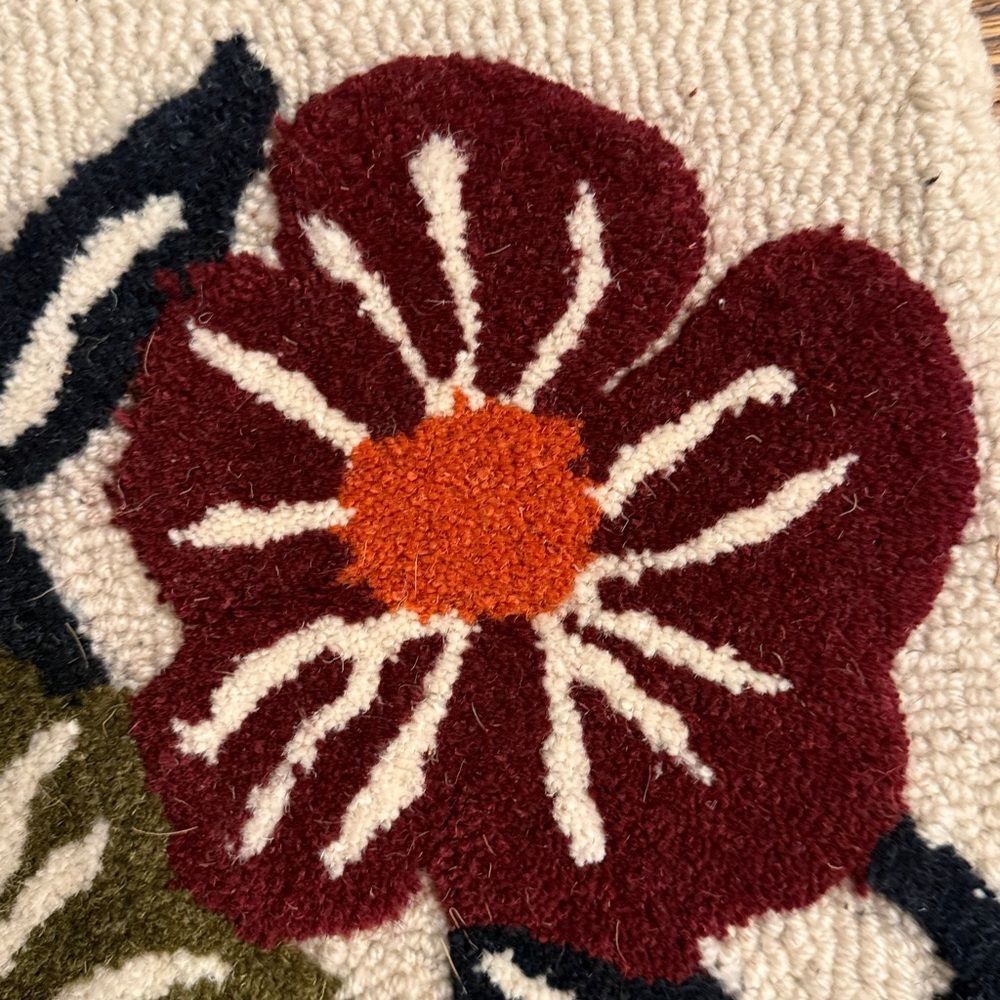 Anthropologie McKenzie Parrott Wool Tufted Bloom Rug - Picture 6 of 11
